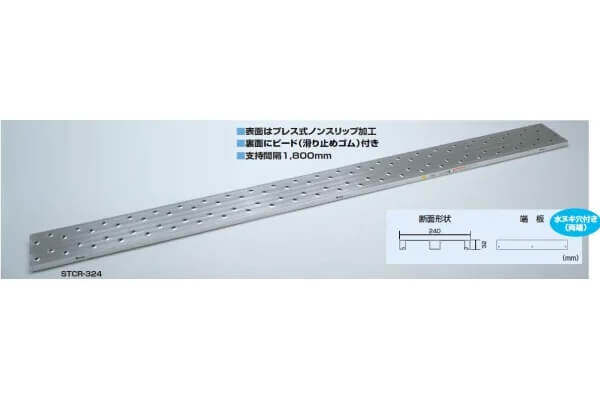 片面使用型足場板STCR
