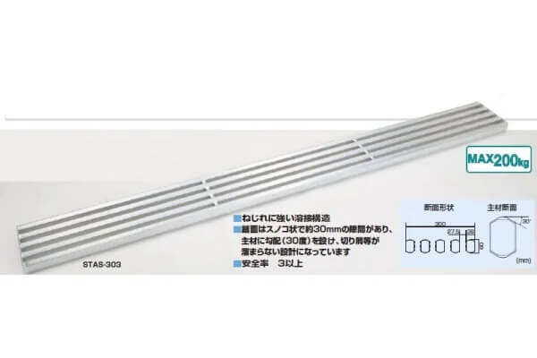 スノコ式両面使用型足場板STAS