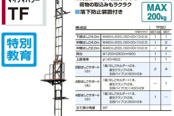 荷揚げ機マイティパワーTF