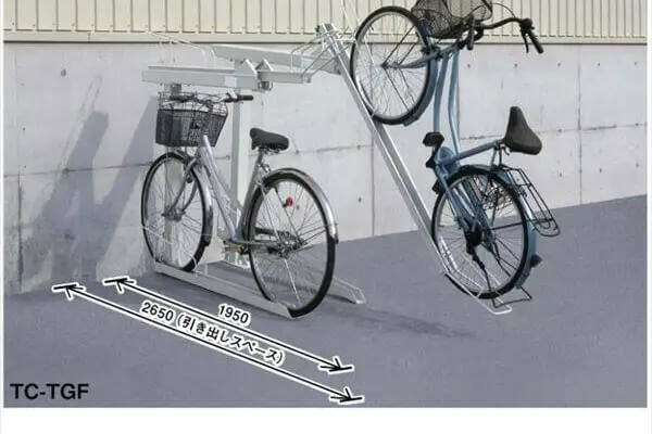 2段式静音不着式自転車ラック