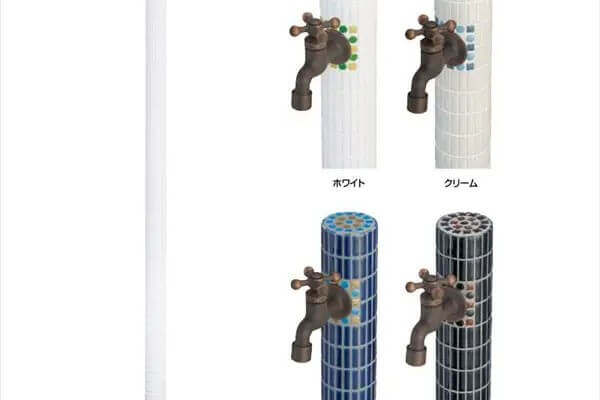 タイル張り水栓柱